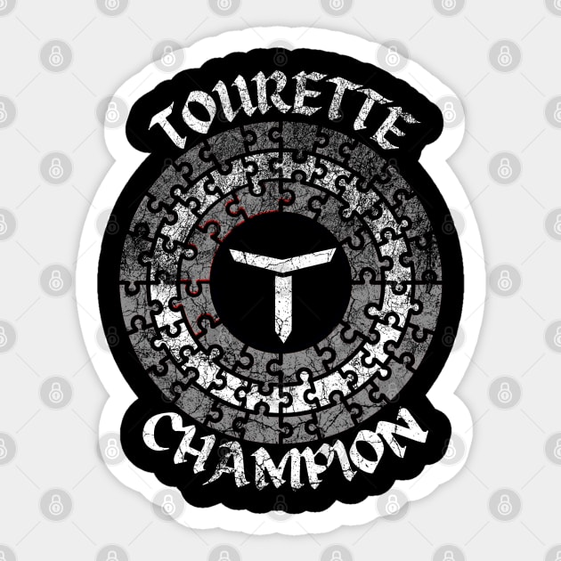 Tourette Champion Vintage Shield Sticker by chiinta